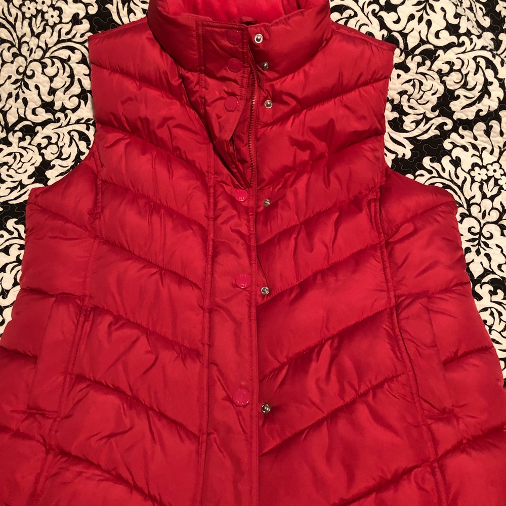 Pink puffer vest